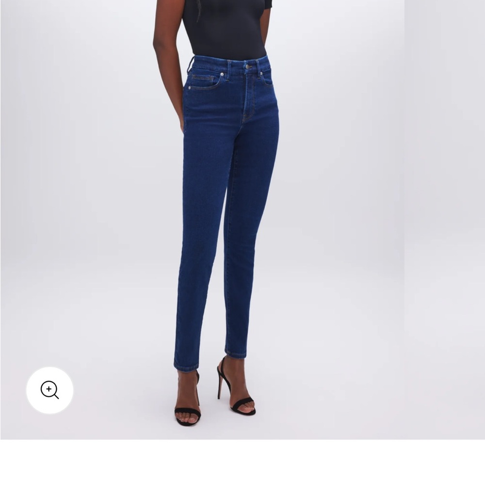 Good American Blue Skinny Jeans High-Waisted Stretch